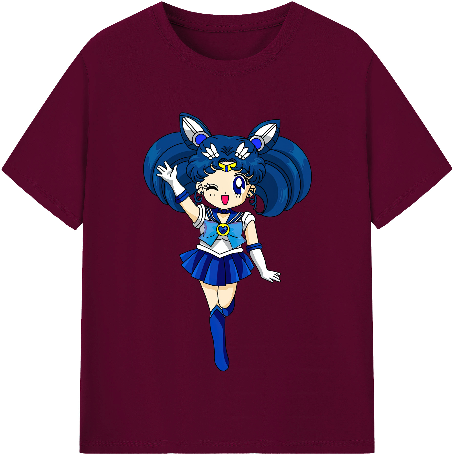 （画像用） 美少女戦士セーラームーン 水野 亜美 みずの あみ Sailor Moon Mizuno Ami レディースカジュアルプリントTシャツ（綿100％）